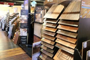 cheap flooring materials on display